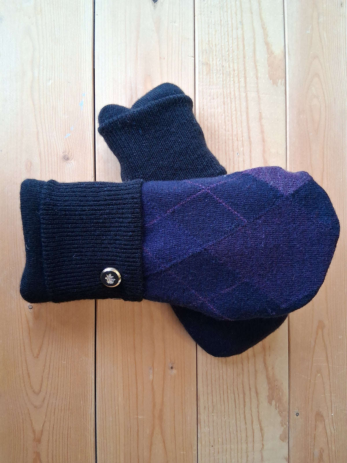 Felted Wool Mittens with Fleece Lining