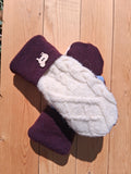 Felted Wool Mittens with Fleece Lining