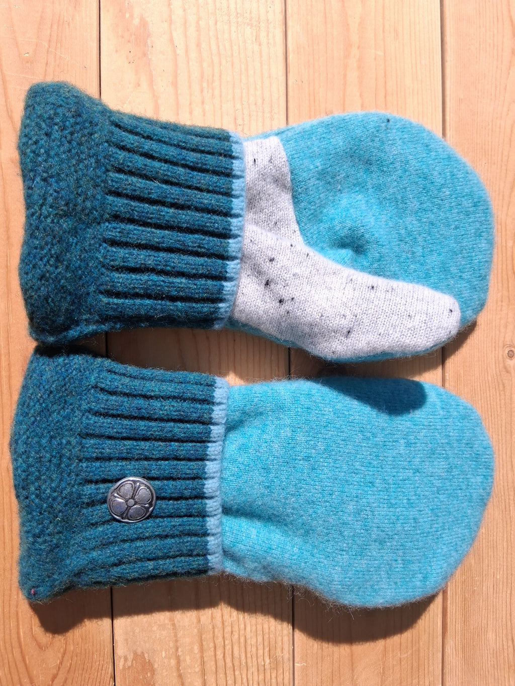 Felted Wool Mittens with Fleece Lining