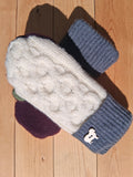 Felted Wool Mittens with Fleece Lining